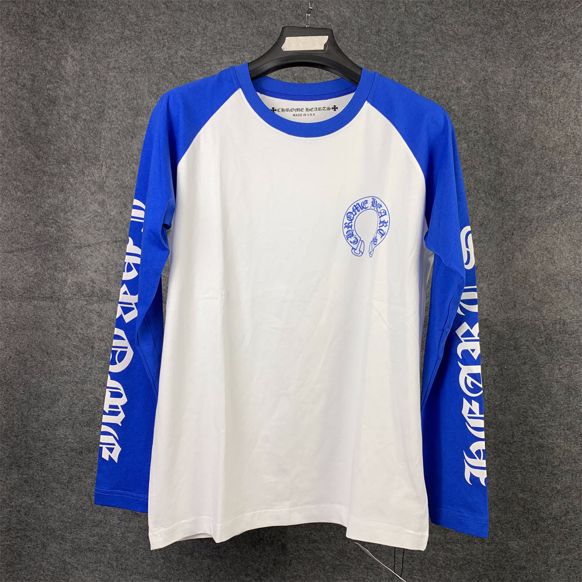 Chrome Hearts CH Baseball Shirt 'White/Blue'