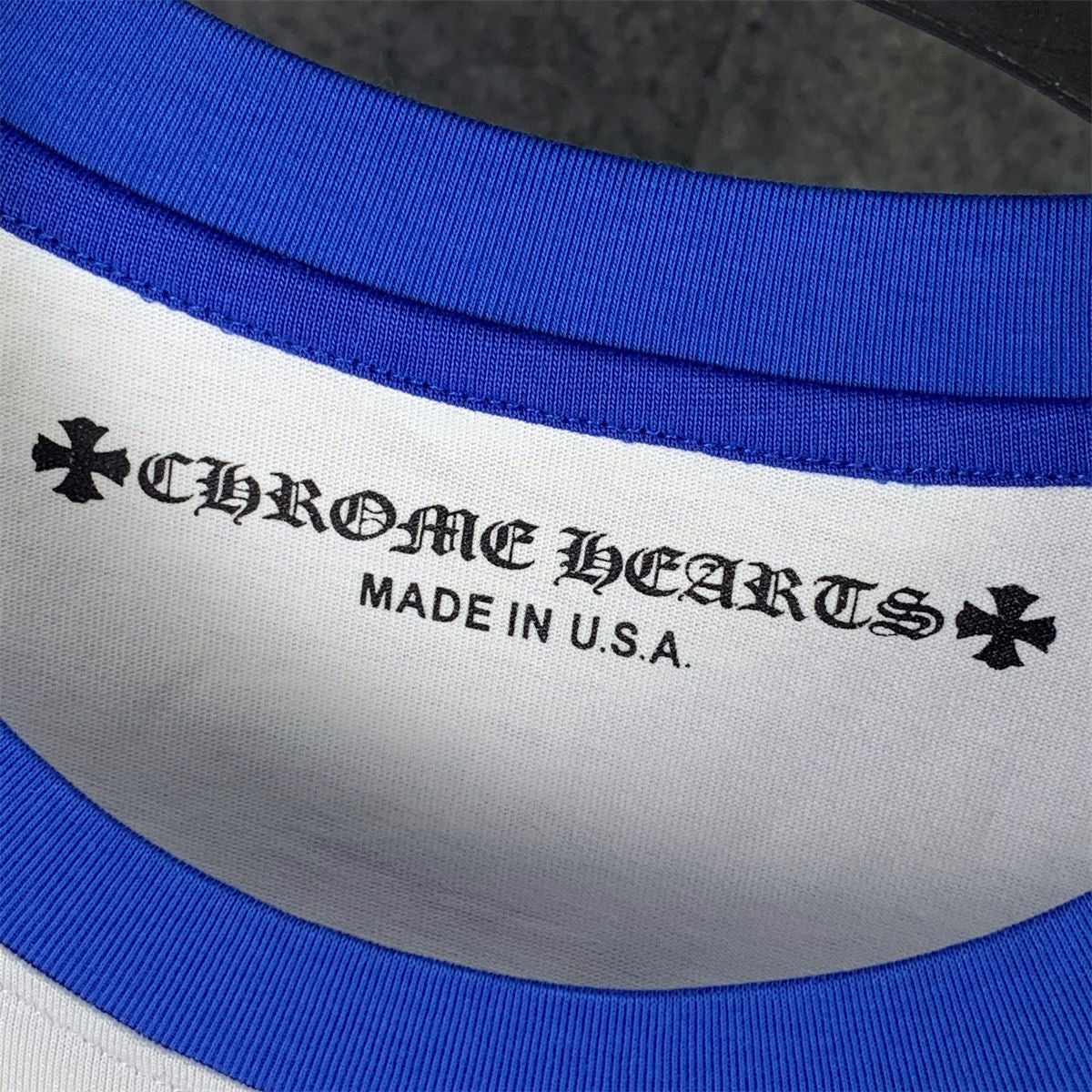 Chrome Hearts CH Baseball Shirt 'White/Blue'