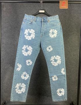 Levi's x Denim Tears The Cotton Wreath Print Straight Leg Jeans